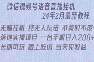 （9220期）微信直播无脑挂机落地实操项目，单日躺赚收益200+
