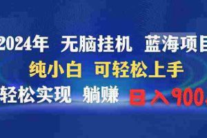 （9096期）2024年无脑挂机蓝海项目 纯小白可轻松上手 轻松实现躺赚日入900+