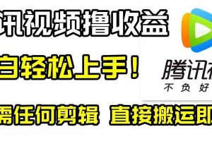 （8228期）腾讯视频分成计划，每天无脑搬运，无需任何剪辑！