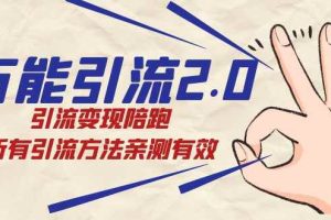 （7418期）绅白·万能引流2.0，引流变现陪跑，所有引流方法亲测有效