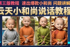 （6977期）小和尚会说话，7天万粉（第3版教程）