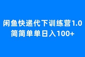 （6671期）闲鱼快递代下训练营1.0，简简单单日入100+