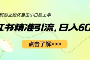 （6515期）小红书精准引流，小白日入600+，轻松实现副业经济自由（教程+1153G资源）