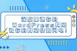 （6502期）深度加速你的WordPress网站，让你的网站快如闪电！