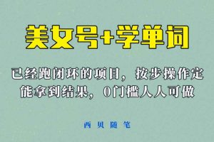 （6122期）《美女号+学单词》玩法，信息差而已 课程拆开揉碎了和大家去讲 (教程+素材)