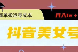 （5951期）0粉无门槛暴力起号美女号，简单搬运月入1w＋