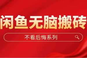 （5056期）闲鱼无脑搬砖，单账号月入500+多号多鲁！