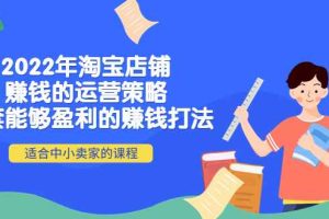 （4038期）2022年淘宝店铺赚钱的运营策略：一套能够盈利的赚钱打法，适合中小卖家