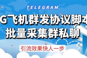 （3187期）【引流必备】TG飞机群发协议脚本，批量采集群私聊，打广告引流效果立竿见影