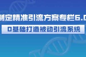 （2721期）制定精准引流方案专栏6.0：0基础打造被动引流系统（价值1380元）