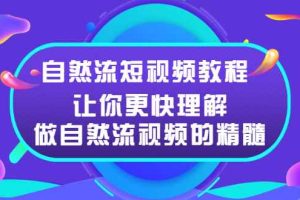 （2495期）自然流短视频教程，让你更快理解做自然流视频的精髓