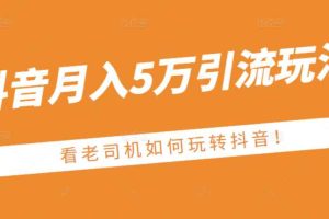 （2486期）某公众号付费文章：抖音月入5万引流玩法，看看老司机如何玩转抖音