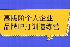 （2299期）高版阶个人企品业牌IP打训造练营：打造个人IP轻松赚大钱