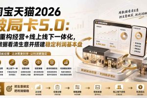 （20026期）淘宝天猫2026破局卡5.0：AI重构经营+线上线下一体化，用数据看清生意并搭建稳定利润基本盘（修复）