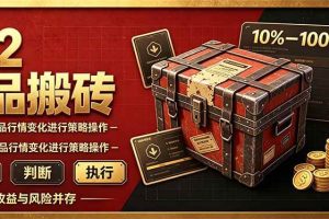 （20842期）CS2倒货，稳健的搬砖副业，每轮收益为10-100%+，小本金即可入局