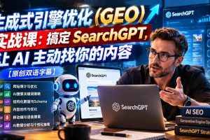 （21116期）生成式引擎优化（GEO）实战课：搞定 SearchGPT，让 AI 主动找你的内容【原创双语字幕】