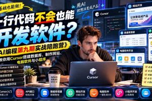 (21146期)一行代码不会也能开发软件?《AI编程第九期实战陪跑营》教你用Cursor搭建数据库、制作网站、电脑软件与小程序